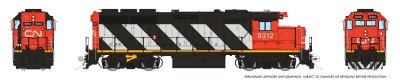 Rapido 40548 - HO EMD GP40 - DCC & Sound - Canadian National (Stripes) ##9312 - Otter Valley Rail...