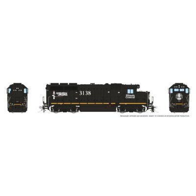 Rapido 40554 - HO EMD GP40R (DC/DCC/Sound): Illinois Central - Black Scheme: #3138