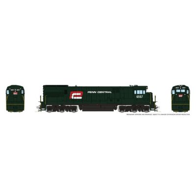 Rapido 43019 - HO GE U33C w/ fairing (DC/Silent): Penn Central - Red P: #6557