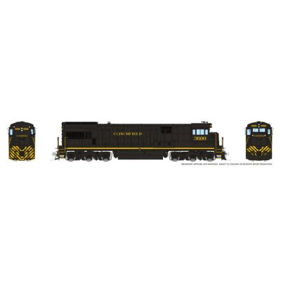 Rapido 43605 - HO GE U36C (DC/DCC/Sound): Clinchfield - Black Scheme: #3600