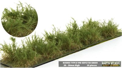 Martin Welberg Scenic Studios WB-SDFG - Bushes - Type D - Fir Green