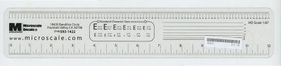 Microscale Industries 31 - Microscale - Clear (See-Through) HO Scale Ruler