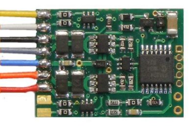 NCE 173 - D13W 4-Function DCC Control Decoder - Wired -- pkg(10) 1.03 x .63 x .19 26 x 16.5 x 4.7...