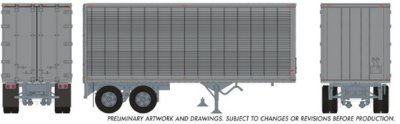 Rapido 1146993 - HO 26' Can-Car Trailer: Silver Unlettered