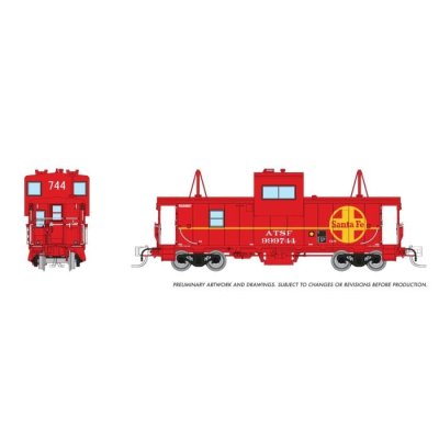 Rapido 510083 - N Wide Vision Caboose: Santa Fe: #999765