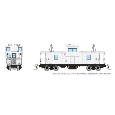 Rapido 510097 - N Wide Vision Caboose: Painted, Unlettered - White
