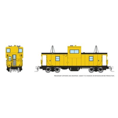 Rapido 510098 - N Wide Vision Caboose: Painted, Unlettered - Yellow