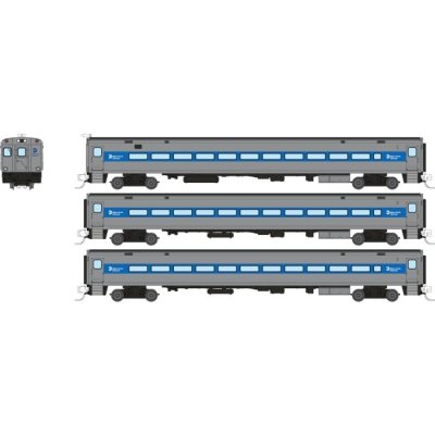 Rapido 528062 - N Comet Car: MNCR Metro-North - Late Scheme: Set #1 (Cab Car and 2 Coaches)