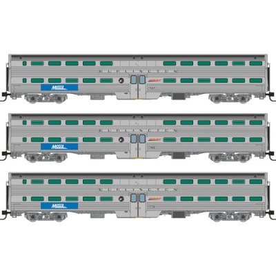 Rapido 545012 - N Scale Gallery Commuter Car: Metra - BNSF Swoosh (CB&Q): Set #4 (Coaches: 762 76...