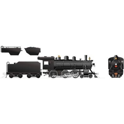 Rapido 603017 - HO Scale H-6-d/g 4-6-0 (DC/Silent): Unlettered Wood Cab