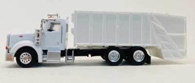 Herpa Models 6610 HO Scale Peterbilt 367 Garbage Truck - Assembled -- White