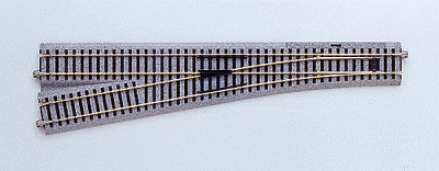 Kato Unitrack 2862 - HO Scale #6 Manual Turnout -- Left Hand 34-1/8" 867mm Radius Curve