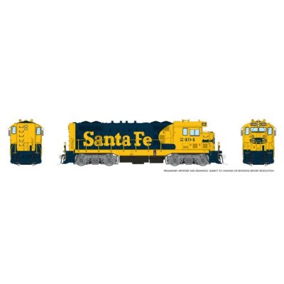 Rapido 70611 - HO ATSF CF7 w/ Round Cab (DC/DCC/Sound): AT&SF - Yellow Warbonnet: #2538