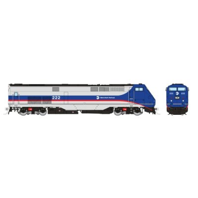 Rapido 85513 - HO GE P32AC-DM (DC/DCC/Sound): Metro North - Blue/Red/Silver: #218