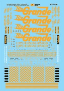 Microscale Decals 87-1128 - HO Scale Denver & Rio Grande Western - DRGW -- Hood Unit Diesels & Sw...