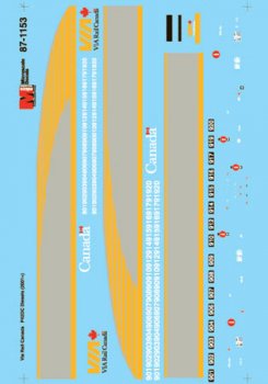 Microscale Decals 87-1153 - HO Scale HO Scale - Via Rail Canada P42 Diesels (2001+) - Waterslide...