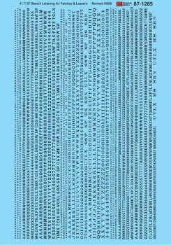 Microscale Decals 87-1285 - HO Scale Black Stencil Lettering for Patches & Leasers - 4, 7, & 8 in...