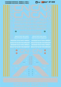 Microscale Decals 60-939 - N Scale Canadian National Diesels (1995+)-Diesel - Hoods & Switchers -...