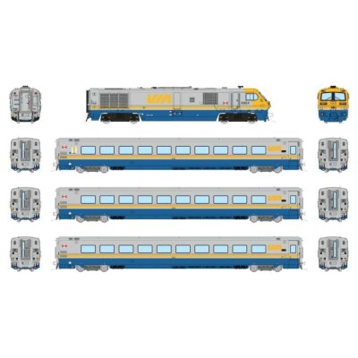 Rapido 9128001 - N LRC Trainset (DC/Silent): VIA Rail: Set #1 (#6917 + VIA 1 Coach + 2 Coaches)