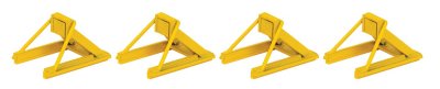 WalthersTrack 83108 - HO Scale Assembled Track Bumper pkg(4) -- Yellow