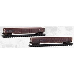 Atlas 983102293 - N MICRO-TRAINS 50' STEEL SIDE, 15 PANEL, FIXED END GONDOLA, FISHBELLY SIDES CSX...