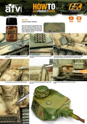 AK Interactive 046 - Light Rust Wash - Enamel Paint - 35ml Bottle