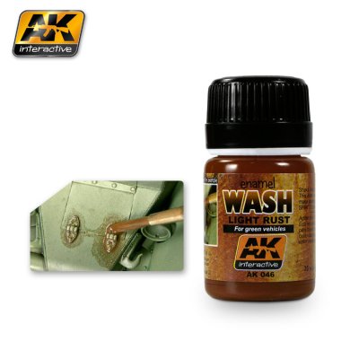 AK Interactive 046 - Light Rust Wash - Enamel Paint - 35ml Bottle