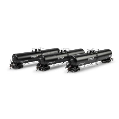 Athearn 2410 - HO ATH 30K Ethanol Tank Car, ACFX #89963/89966/89955 (3)