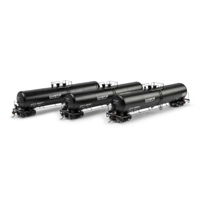 Athearn 2411 - HO ATH 30K Ethanol Tank Car, ACFX #89964/89967/89977 (3)