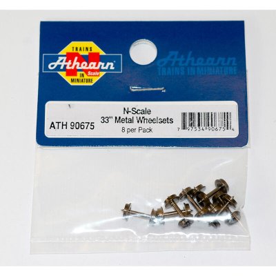 Athearn 90675 - N Scale 33" Metal Wheel Set (8)