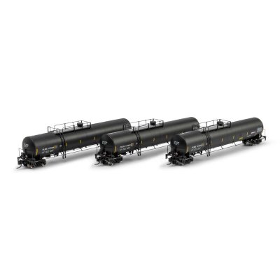 Athearn Genesis 1574 - N Scale UTC 33K LPG Tank Car- Late, PLMX Primed For Grime #137457/137495/1...