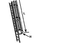 Plastruct 90972 - HO Scale Polystyrene Ladder with Safety Cage 27/64" Diam. 4-7/8" Length (1 per ...