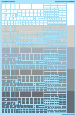 Smokebox Graphics DF6887 - HO Scale Paint Out Blanks - Straight Edged - Gray - Decals
