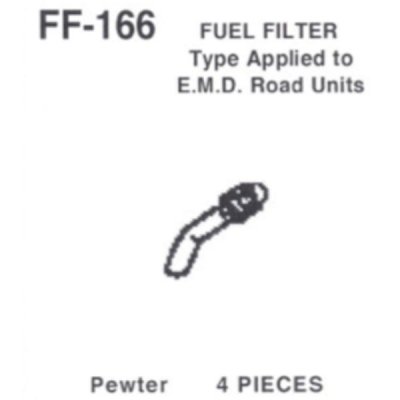 Details West 166 - HO Scale Fuel Fillers: EMD Road Units - pkg(4)