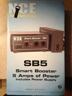 NCE 27 - SB5 5 Amp Smart Booster with power supply for Power Cab