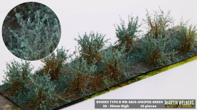 Martin Welberg Scenic Studios WB-SDJG - Bushes - Type A - Juniper Green
