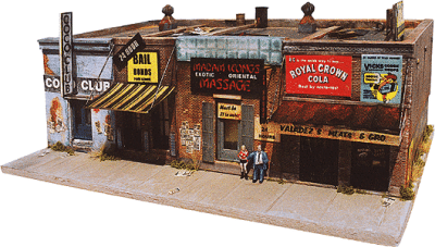 Downtown Deco 1002 - HO Scale Addams Avenue - Part Two -- Kit - 10 x 5" 25.4 x 12.7cm