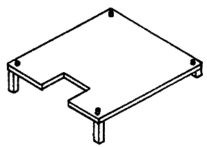 Details West 223 - HO Scale Antenna Mounting Stands pkg(2) -- Style 2