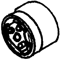 Details West 244 - HO Scale Bearing Caps -- Axle