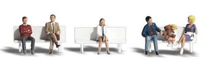 Woodland Scenics 1861 - HO Scale Bus Stop People - Scenic Accents(R) -- pkg(6)