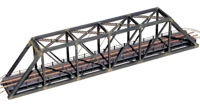 Central Valley 1820 - N Scale Modernized Through-Truss Bridge w/Walkways -- Kit - Modern Portals,...