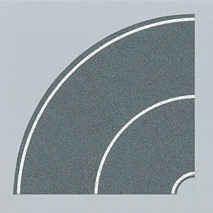 Faller 170631 - HO Scale Curved Roadway Sheets pkg(4) -- 90-Degree