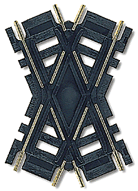 Atlas 175 - HO Scale Custom-Line(R) Crossing - Code 100 -- 60-Degrees - 3" 7.6cm, Black Ties