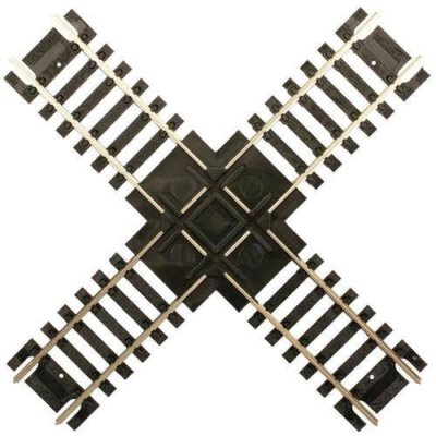 Atlas 176 - HO Scale Custom-Line(R) Crossing - Code 100 -- 90-Degrees - 6" 15.2cm, Black Ties
