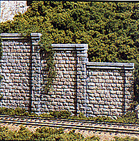 Woodland Scenics 1259 - Cut Stone Retaining Wall -- pkg(3)