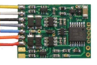 NCE 177 - D13WP 4-Function DCC Control Decoder w/8-Pin DCC Plug -- 1.03 x .63 x .185" 26 x 16.5 x...