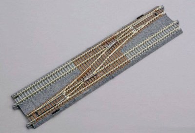 Kato Unitrack 20-230 - N Scale Double-Track Crossover - Unitrack -- Left Hand