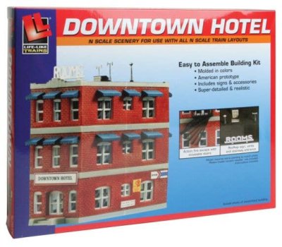 Life-Like Products 7482 - N Scale Downtown Hotel -- Kit