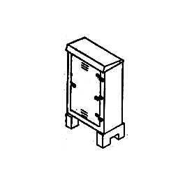 Details West 901 - HO Scale Electric Relay Cabinets - 1-Door