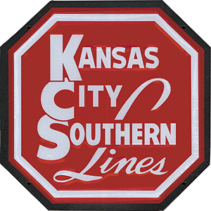 Microscale Decals 10014 - Embossed Die-Cut Metal Sign -- Kansas City Southern